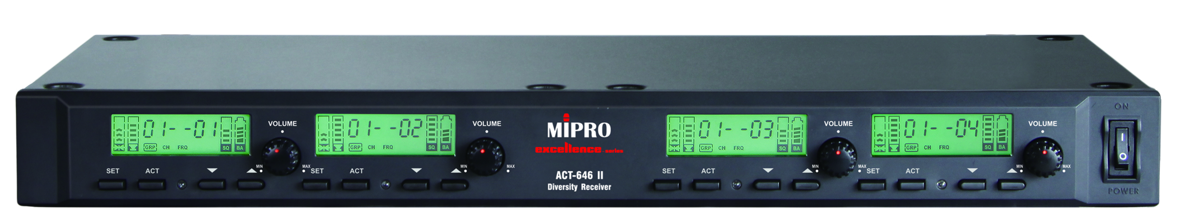 【MIPRO】ACT-646II 四通道自动选讯接收机